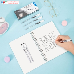 Bút bi Deli Q27 ARROW ngòi 0.5mm - Mực xanh, bút bi dầu