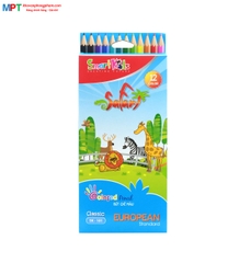 [TẶNG TẨY CHÌ THIÊN LONG] Bút chì màu 12 màu Smartkids Classic SK-101
