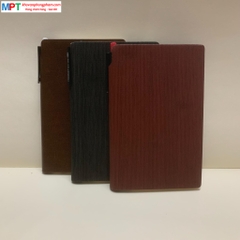 Sổ bìa da KT 8x14.5cm cài bút ở gáy Heeton 72098