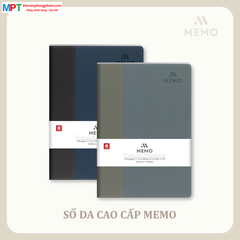 Sổ bìa da MEMO 6 - 200 trang 8731 - Kích thước: 150 x 210 mm, định lượng 70gsm, dòng kẻ ngang