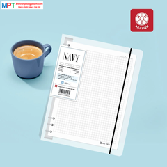 Sổ còng bìa nhựa cứng NAVY 200 trang 6669 - Dòng kẻ ngang (Khổ B5 - 9 còng)