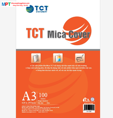 Bìa mica A3 TCT038 - loại trung, độ dày 125 MIC (Đóng gói: 100 tờ/tập)