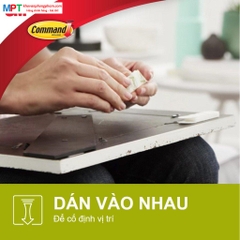 Miếng dán treo tranh 3M Command 17203-ES - Màu trắng, chịu tải 5.4kg - Vỉ 8 miếng vừa, 4 miếng nhỏ (Nhập khẩu bởi 3M Việt Nam)