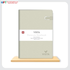Sổ bìa da cao cấp VISTA 6 khuy bấm nam châm 200 trang 8403 - Kích thước: 150x210mm (Khổ A5)