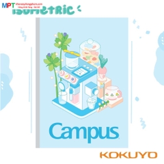 Vở kẻ ngang có chấm Campus ISOMETRIC 80 trang - Mua 10 quyển tặng bút bi
