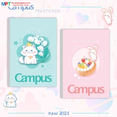Vở Campus Pin Sticker 120 trang (Dòng kẻ ngang) - Mua 10 quyển tặng bút bi
