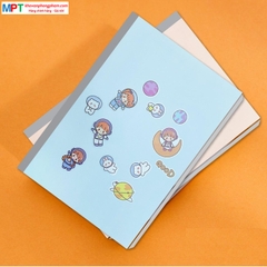 Vở kẻ ngang Haplus 80 trang Sticker 6607 - Định lượng 70gsm - Mua 5 quyển tặng 01 bút bi