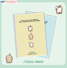 Vở kẻ ngang Haplus 80 trang YAKKI 9141 - Định lượng 60gsm, giấy chống lóa - Mua 10 quyển tặng 1 bút bi