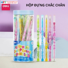 Bút chì khúc Deli EC086 - Chì 2B, nhiều màu sắc