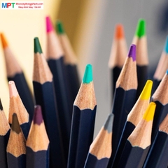 Bút chì màu gốc nước cao cấp 36 màu hộp thiếc kèm cọ tán Finenolo Deli EC129-36 (Tặng kèm giấy nhớ 3 size)