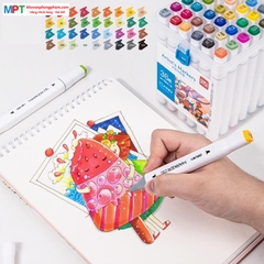 Bút lông màu Marker 2 đầu 36 màu Deli 70816-36 - TẶNG 1 HỘP BÚT CHÌ MÀU TRỊ GIÁ 26K
