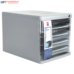 Tủ đựng tài liệu 5 tầng Deli 9795 - Màu xám - Kích thước: 270×360×260mm
