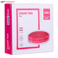 Khay mực dấu Deli 9863 - KT: 84x84x25 mm