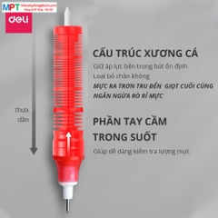 [MUA 10 TẶNG BÚT CHÌ] Bút gel Deli S856 ngòi 0.5mm - nhanh khô, ống mực liền