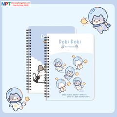 Sổ lò xo  Hải Tiến A5 300 trang DOKI DOKI 8557 - Kích thước 150 x 210 mm, Định lượng 70gsm
