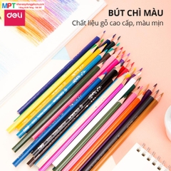 Bút chì màu 36 màu Deli EC00337 - ColoRun, cốc giấy, kèm gọt chì