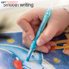 Bút sáp vặn ngắn 24 màu Deli EC216-24