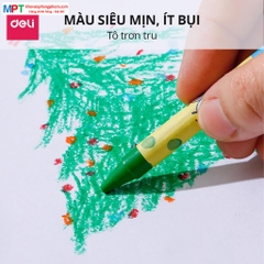 Sáp màu 16 màu Deli EC219-16 - Hình bọt biển SpongeBob