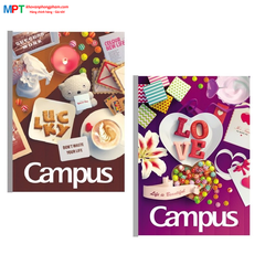 Vở kẻ ngang Campus Gift 120 trang - Mua 10 quyển tặng 01 bút bi