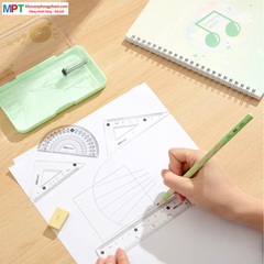 [Sơn Tùng M-TP Collection] Bộ Compa, eke Deli H610 chì bấm - Tặng 1 bút chì cao cấp