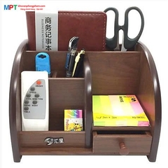 Cắm bút gỗ HX-1018 - Kích thước: 202 x 143 x 148mm