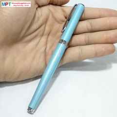 [CHÍNH HÃNG - Do GOLDEN PEN NK] Bút ký cao cấp Pentel K611S-C nét 0.7mm thân bút màu xanh da trời - Mực xanh (Thiết kế nắp đậy)