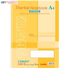 Sổ lò xo Klong đơn A4 320 trang Ms382