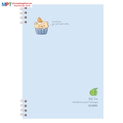 Sổ lò xo KLONG Dot Line nhựa mềm 2 đầu khổ A5 120 trang 514 - Định lượng 100gsm - Kích thước 148x210mm