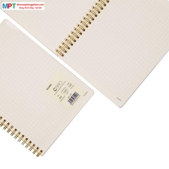 Sổ Dash Caro (6x6)mm lò xo kép bìa nhựa 2 mặt khổ A5 Klong 120 trang 592 - Định lượng 100gsm