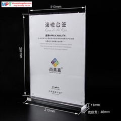 Menu mica nam châm A4 đế dày 11mm T808 - Khổ dọc