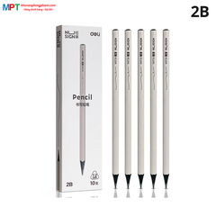 Bút chì Nusign Deli NS726-2B - Lõi đen cao cấp, thân bút hình tam giác