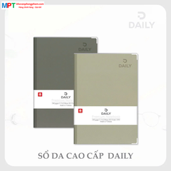 Sổ bìa da DAILY 8 - 240 trang 8793 - Kích thước 175 x 250mm - Định lượng 70gsm, dòng kẻ ngang