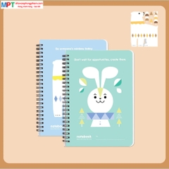 Sổ lò xo Hải Tiến A7 MONO 200 trang 6843 - Giấy vàng chống loá, kích thước 70 x 100mm