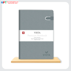 Sổ bìa da cao cấp VISTA 5 khuy bấm nam châm 200 trang 8441 - Kích thước: 135x195mm