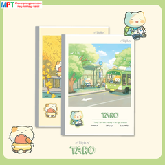 Vở kẻ ngang Haplus 120 trang TARO 9073 - Định lượng 70gsm, giấy vàng chống lóa - Mua 5 quyển tặng 1 bút bi