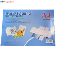 Giấy ép Plastic khổ A4 dày 70 MIC TCT A4-70 - KT:220x316mm