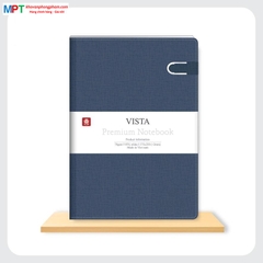 Sổ bìa da cao cấp VISTA 6 khuy bấm nam châm 200 trang 8403 - Kích thước: 150x210mm (Khổ A5)