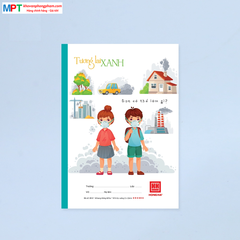 Vở 5 ô ly Hồng Hà 48 trang Tương Lai Xanh 0519 - Định lượng 100gsm - Mua 10 quyển tặng 01 bút chì