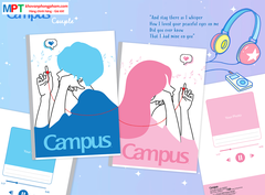Vở có chấm Campus 120 Trang Couple (Kẻ Ngang) - Mua 10 quyển tặng 1 bút bi
