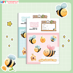 Vở 4 ô ly MORI 80 trang Hải Tiến 2050 - Định lượng 100gsm - Mua 5 tặng 1 bút chì