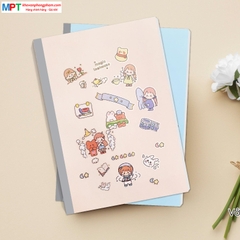 Vở kẻ ngang Haplus 80 trang Sticker 6607 - Định lượng 70gsm - Mua 5 quyển tặng 01 bút bi