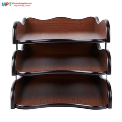 Khay tài liệu 3 tầng gỗ HX-5013