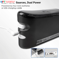 Máy dập ghim tự động Plus - Sử dụng cáp USB hoặc pin - Dập tối đa 20 tờ A4 - Dùng ghim bấm số 10