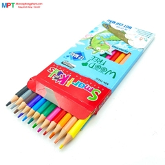 [TẶNG TẨY CHÌ THIÊN LONG] Bút chì màu 12 màu Smartkids SK-CP104