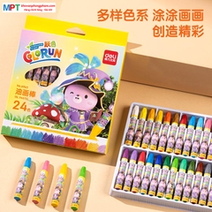 Bút sáp màu dầu 24 màu Deli 6963 (Sáp dầu)