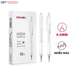 [MUA 12 TẶNG BÚT XOÁ] Bút gel Deli A057B ngòi 0.5mm - Mực đen (Phù hợp viết sổ Calligraphy)
