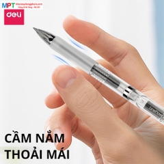 [MUA 10 TẶNG BÚT CHÌ] Bút Gel Deli S101 ngòi 0.5mm - Mực đen, Viết Sổ Calligraphy