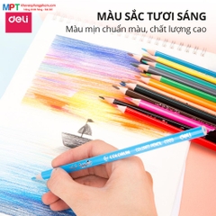 Bút chì màu 36 màu Deli EC00337 - ColoRun, cốc giấy, kèm gọt chì