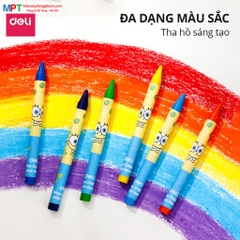 Sáp màu 16 màu Deli EC219-16 - Hình bọt biển SpongeBob