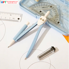 [Sơn Tùng M-TP Collection] Bộ Compa, eke Deli H610 chì bấm - Tặng 1 bút chì cao cấp